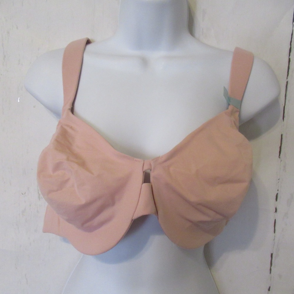 Ambrielle Bra 46C Pink Super Soft Full Coverage Back Closure Underwire